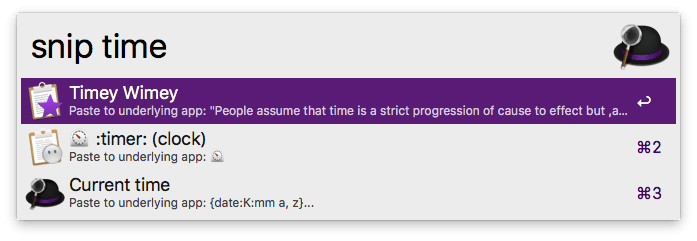 使用 snip 关键字